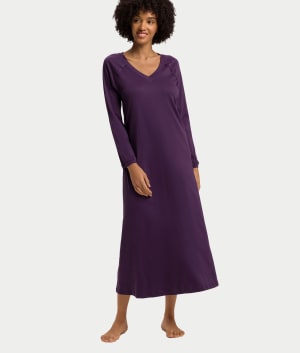 Pure Essence V-Neck Cotton Nightgown: undefined