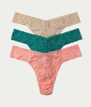 Signature Lace Original Rise Thong Fashion 3-Pack: undefined