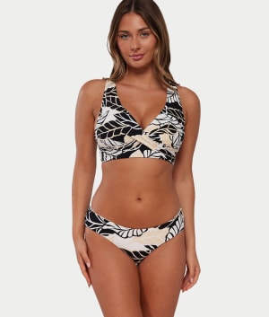 Printed Elsie Underwire Wrap Bikini Top: undefined
