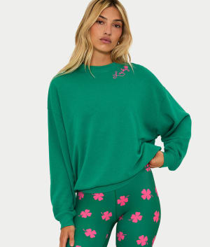 Devyn Lucky Clover Oversized Sweatshirt: undefined