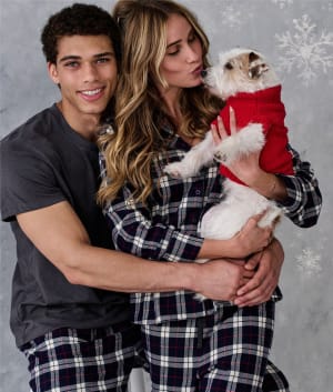 The Cozy Plaid Men's Brushed Cotton Pajama Set: undefined