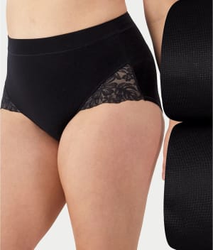 Breathe Lace High-Waist Brief 2-Pack: undefined