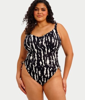 Plus Size Echo Shell Wire-Free One-Piece: undefined