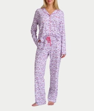 Girlfriend Knit Long Sleeve Pajama Set: undefined