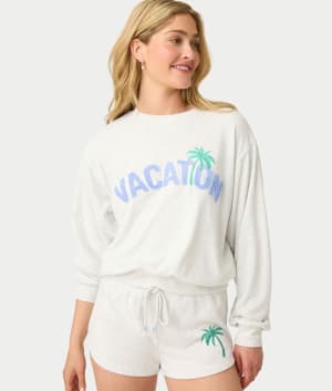 Vacay Vibes Knit Pajama Set: undefined