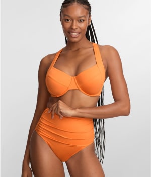 The Slimming High Leg Bikini Bottom: undefined