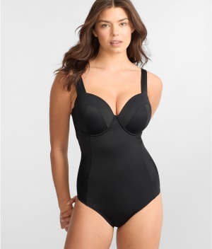 The Slimming Balconette Underwire One-Piece: undefined