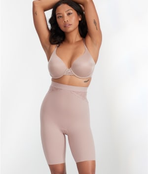 Eco Lace High-Waist Thigh Slimmer: undefined