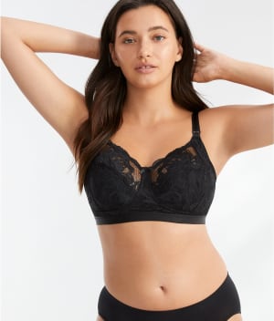 Naomi Stretch Lace Wireless Nursing Bra: undefined