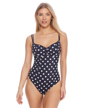 Anya Riva Spot Underwire Balcony One-Piece Swimsuit: undefined