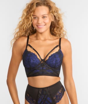 After Hours Cage Longline Bra: undefined
