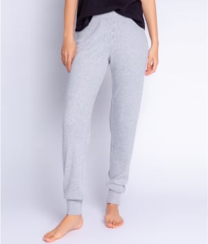 Textured Essentials Ribbed Knit Joggers: undefined