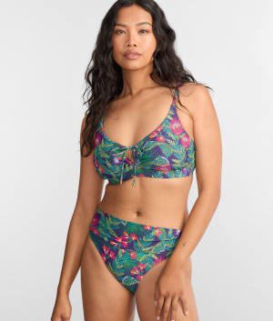 Printed Kauai Underwire Bralette Bikini Top: undefined