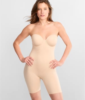 Red Carpet™ Firm Control Strapless Mid-Thigh Shaper: undefined