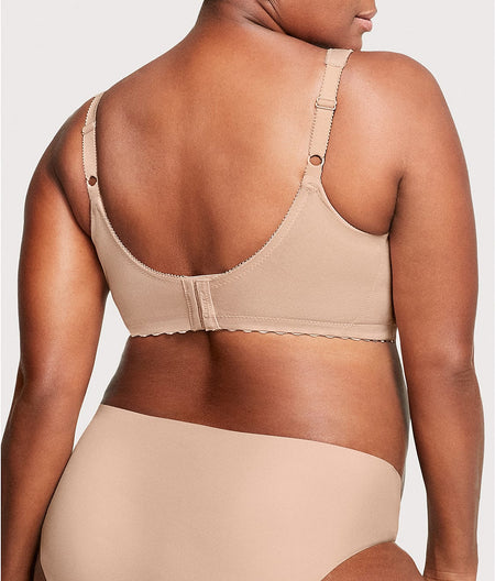 MagicLift Cotton Support Wire-Free Bra: Cafe