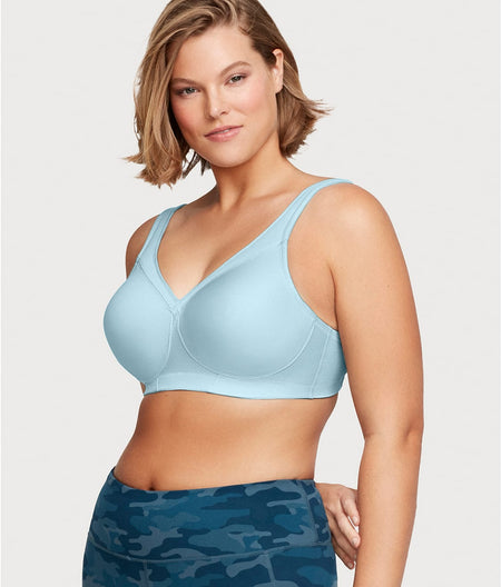 MagicLift Seamless Wire-Free Sports Bra: Frosted Aqua