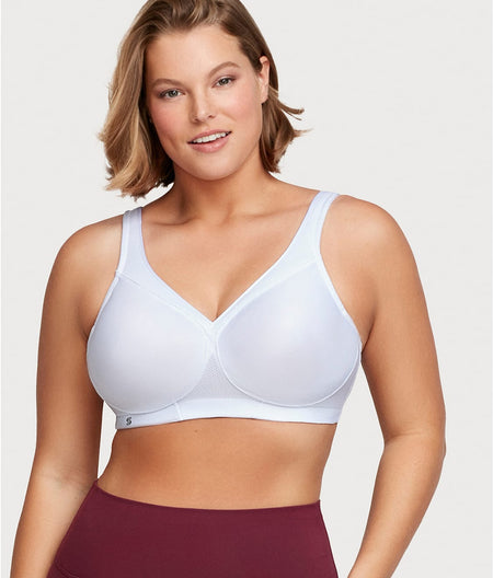 MagicLift Seamless Wire-Free Sports Bra: White