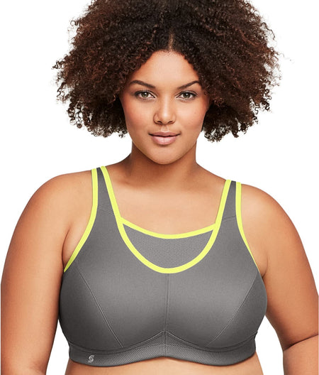 No-Bounce Cami Wire-Free Sports Bra: Grey