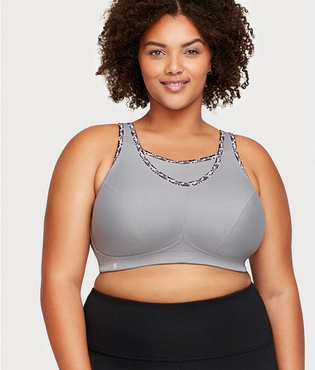 No-Bounce Cami Wire-Free Sports Bra: Soft Grey