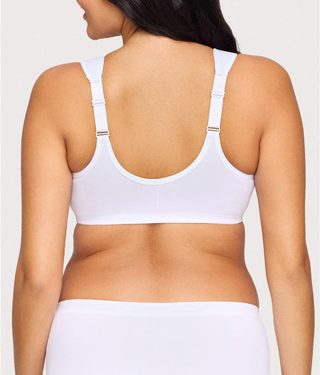 WonderWire Front-Close Bra: White