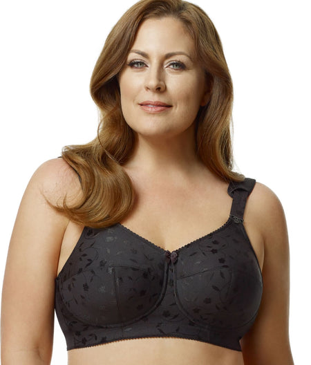 Sidney Jacquard Wire-Free Bra: Black