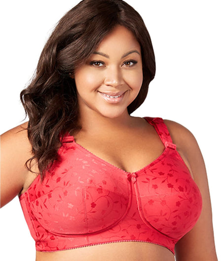 Sidney Jacquard Wire-Free Bra: Red