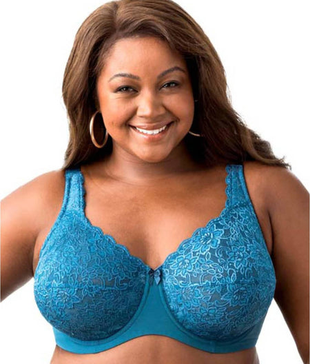 Isabella Lace Full Coverage Bra: Teal