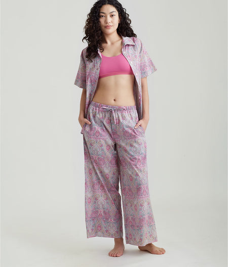 Nahla Woven Cotton Pajama Set