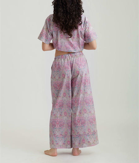 Nahla Woven Cotton Pajama Set