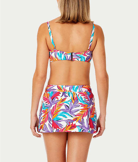 Dance Floor Palm Shirred Underwire Bikini Top