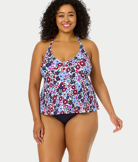 Plus Size Meadow Bouquet Easy Triangle Tankini Top