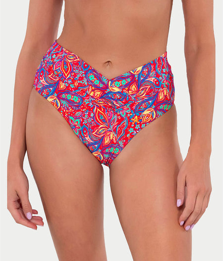 Printed Summer Lovin' V-Front Bikini Bottom