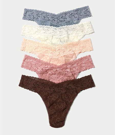 Signature Lace Original Rise Thong Fashion 5-Pack