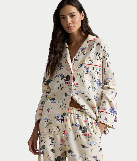 Cozy Flannel Ski Slopes Pajama Set