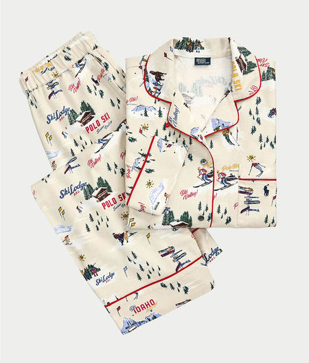 Cozy Flannel Ski Slopes Pajama Set