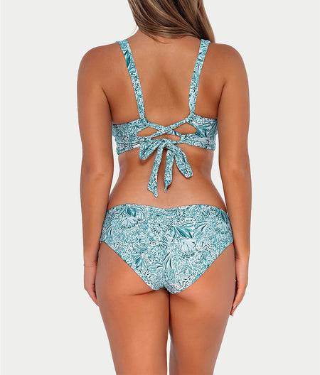 Printed Elsie Underwire Wrap Bikini Top: By The Sea