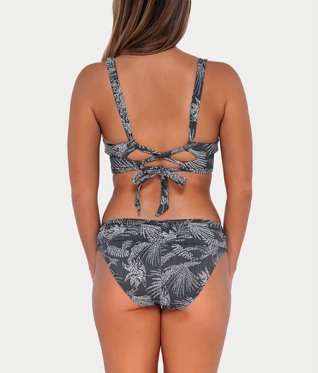 Printed Elsie Underwire Wrap Bikini Top: Fanfare Seagrass