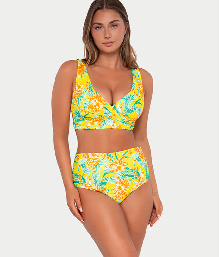 Printed Elsie Underwire Wrap Bikini Top