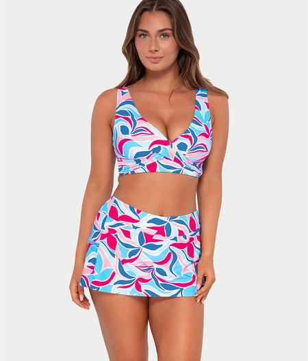 Printed Elsie Underwire Wrap Bikini Top: Making Waves