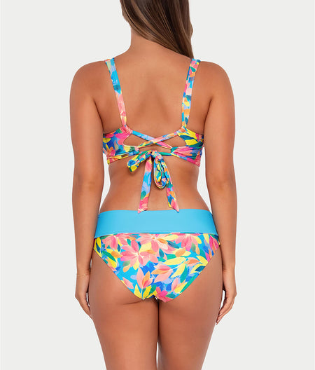 Printed Elsie Underwire Wrap Bikini Top: Shoreline Petals