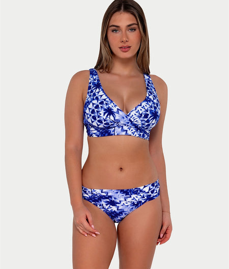 Printed Elsie Underwire Wrap Bikini Top: Tulum