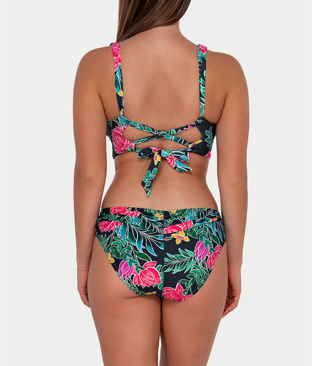 Printed Elsie Underwire Wrap Bikini Top: Twilight Blooms