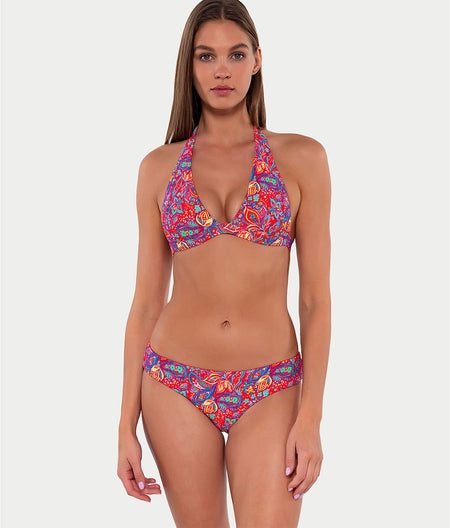 Printed Faith Halter Bikini Top