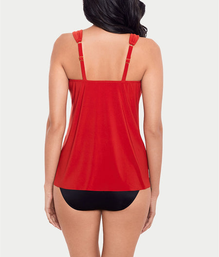 Solid Razzle Dazzle Underwire Tankini Top