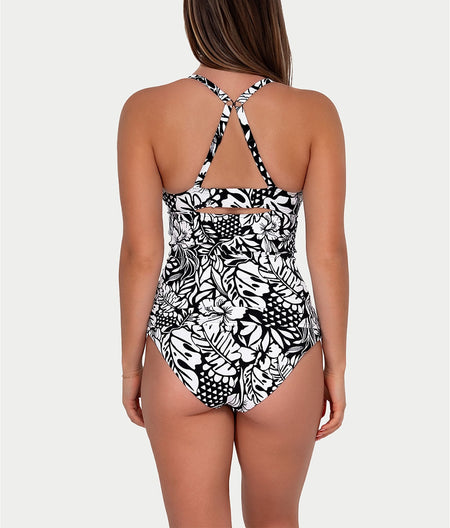 Printed Serena Underwire Tankini Top