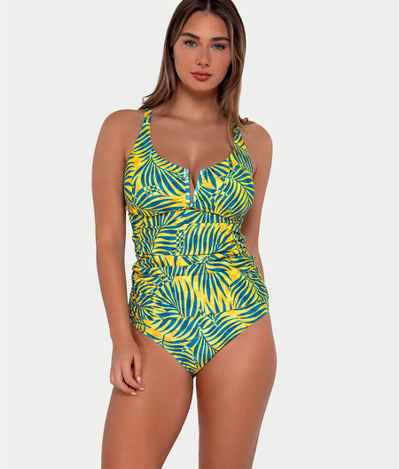 Printed Zuri V-Wire Underwire Tankini Top