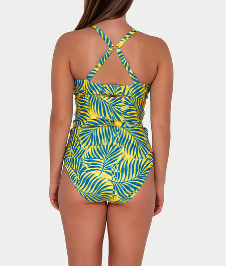 Printed Zuri V-Wire Underwire Tankini Top