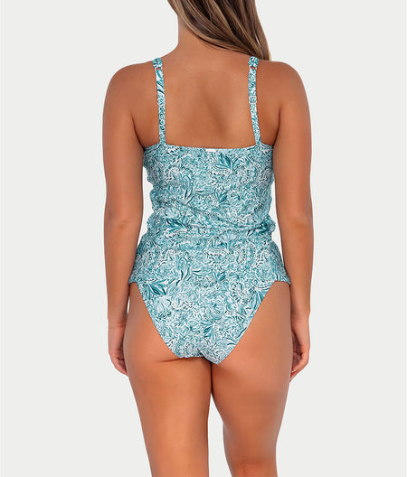 Printed Taylor Underwire Tankini Top: By The Sea