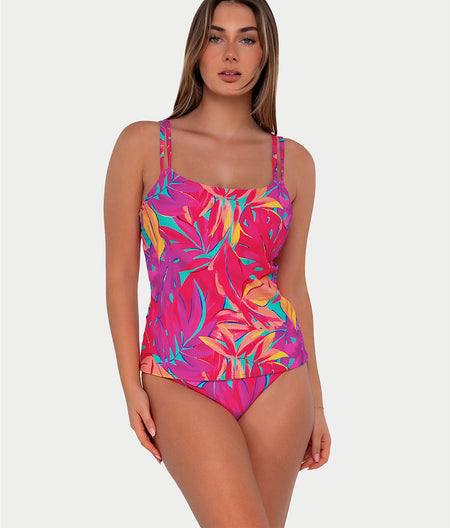 Printed Taylor Underwire Tankini Top: Oasis Sandbar Rib