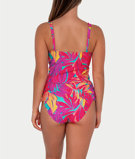 Printed Taylor Underwire Tankini Top: Oasis Sandbar Rib